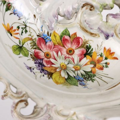 First Half 19th Century Majolica Leaf Shaped Centerpiece-VMM-1724866