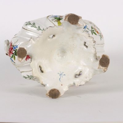 First Half 19th Century Majolica Leaf Shaped Centerpiece-VMM-1724866