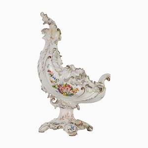 First Half 19th Century Majolica Leaf Shaped Centerpiece-VMM-1724866