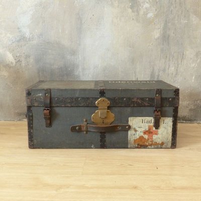 First World War Wooden Chest with Red Cross-WK-1010442