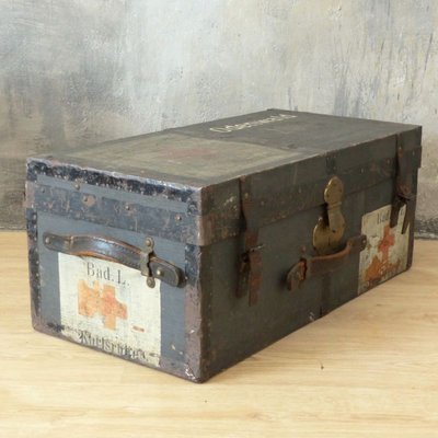 First World War Wooden Chest with Red Cross-WK-1010442