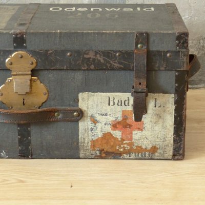 First World War Wooden Chest with Red Cross-WK-1010442