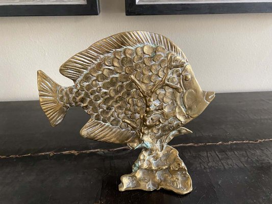 Fish Sculpture in Brass-JO-1268590