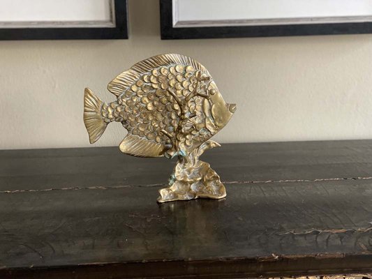 Fish Sculpture in Brass-JO-1268590