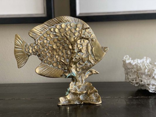 Fish Sculpture in Brass-JO-1268590