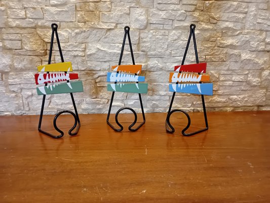 Fish Wall Hooks by Siva Poggibonsi, Set of 3-WMZ-1779622