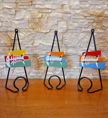 Fish Wall Hooks by Siva Poggibonsi, Set of 3-WMZ-1779622