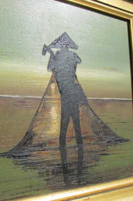 Fisherman in Bali, 1920-1949, Oil on Canvas, Framed-RDN-992682