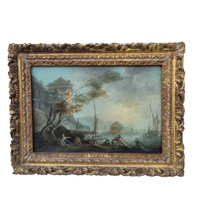 Fishermen, 18th Century, Oil on Canvas, Framed-SYQ-1814444