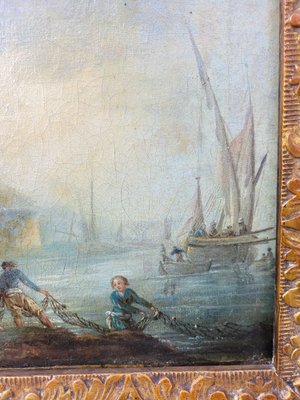 Fishermen, 18th Century, Oil on Canvas, Framed-SYQ-1814444