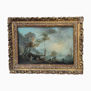 Fishermen, 18th Century, Oil on Canvas, Framed-SYQ-1814444