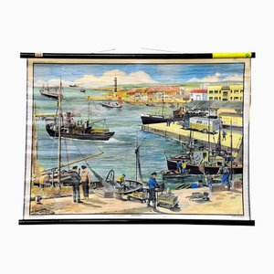 Fishing Harbour Goods Railway Station Wall Chart-KJP-1159966