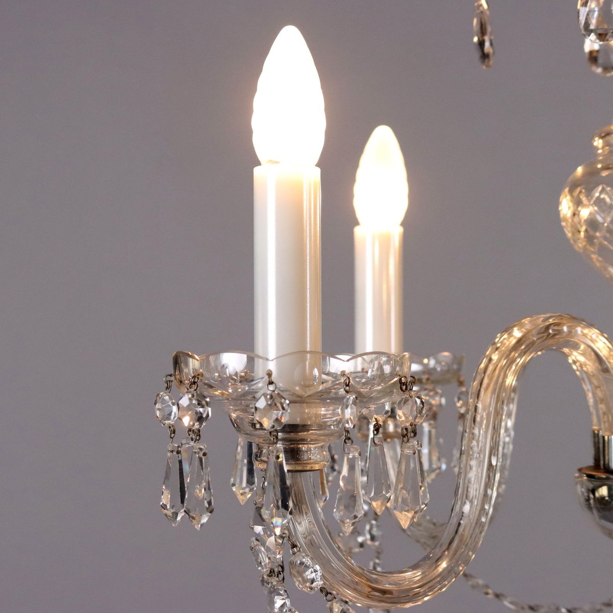 Five-Light Chandelier with Crystal and Molato Glass