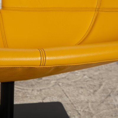 Fjord Leather Armchair Set in Yellow by Patricia Urquiola for Moroso, Set of 2-RQW-2036330