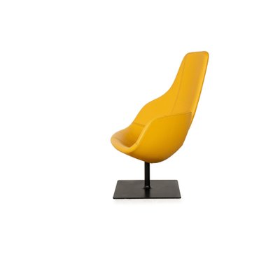 Fjord Leather Armchair Set in Yellow by Patricia Urquiola for Moroso, Set of 2-RQW-2036330