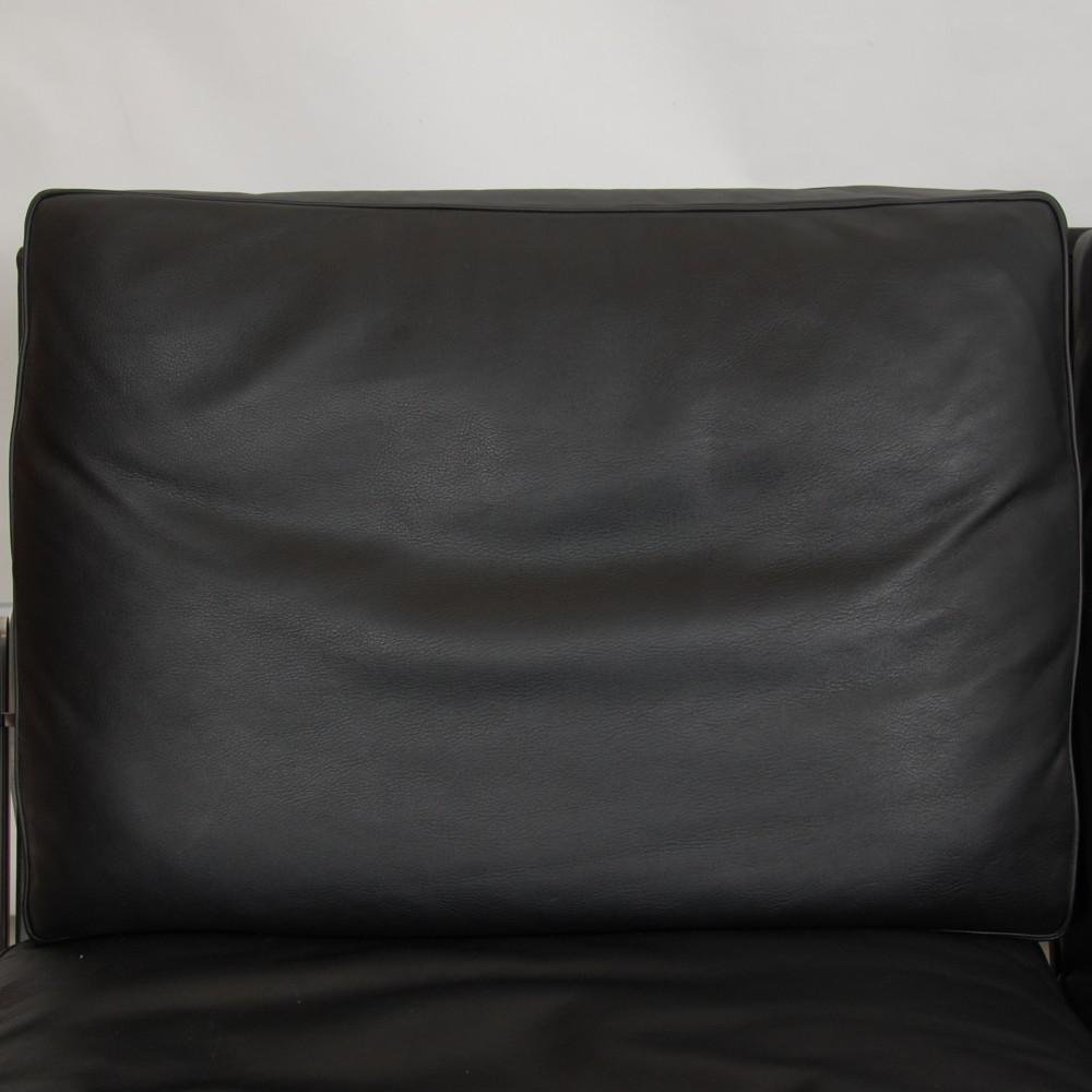 Fk-6730 3-Seater Sofa in Black Leather by Fabricius and Kastholm