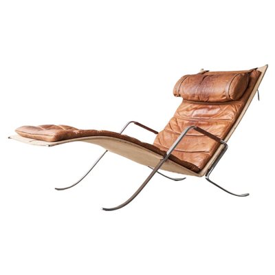 FK87 Lounge Chair in Patinated Cognac Leather by Fabricius & Kastholm for Kill International, 1960s-FEW-2024253