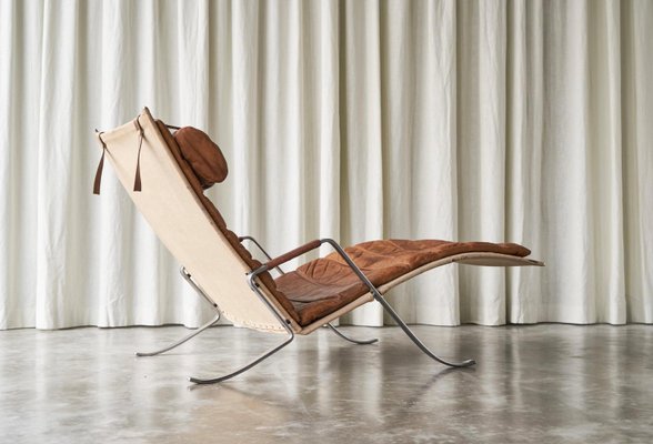 FK87 Lounge Chair in Patinated Cognac Leather by Fabricius & Kastholm for Kill International, 1960s-FEW-2024253