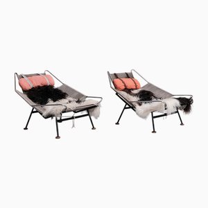 Flag Halyard Lounge Chairs by Hans Wegner for Getama, Set of 2-JRP-1783322