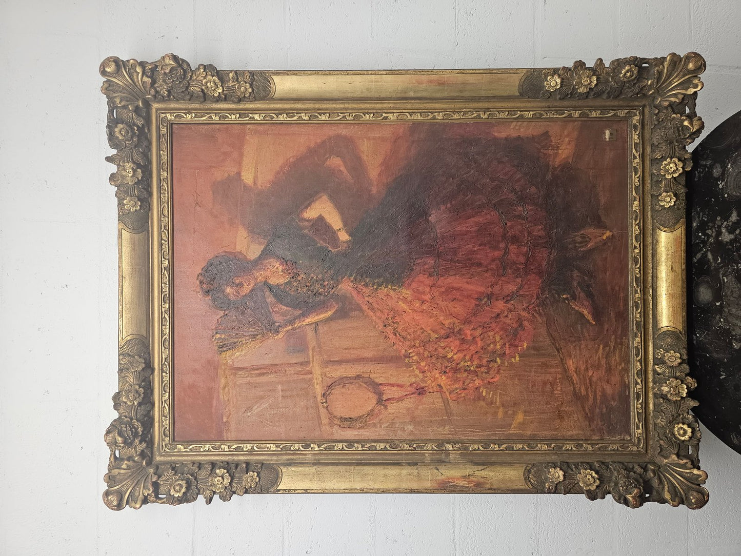 Flamenco Dancer, 19th Century, Oil on Canvas, Framed