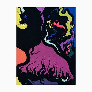 Flames - Original Lithograph by Luigi Boille - 1971 1971-ZCI-760895