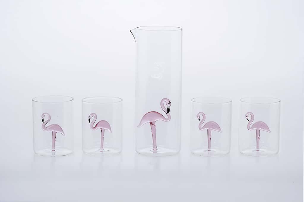 Flamingo Glasses from Casarialto, Set of 4