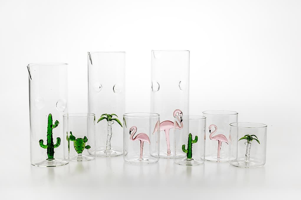 Flamingo Glasses from Casarialto, Set of 4