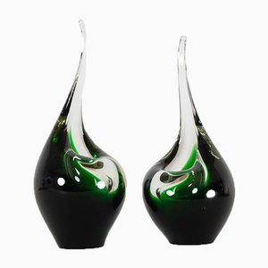 Flamingo Vases by Per Lütken for Holmegaard, 1961, Set of 2-WIX-751003