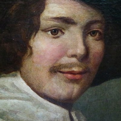 Flemish Artist after Frans Hals, Portrait of a Young Man, 1700s, Oil on Canvas-BEW-2042019