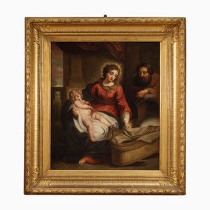 Flemish Artist, Holy Family, 1750, Oil on Canvas, Framed-RP-1799490