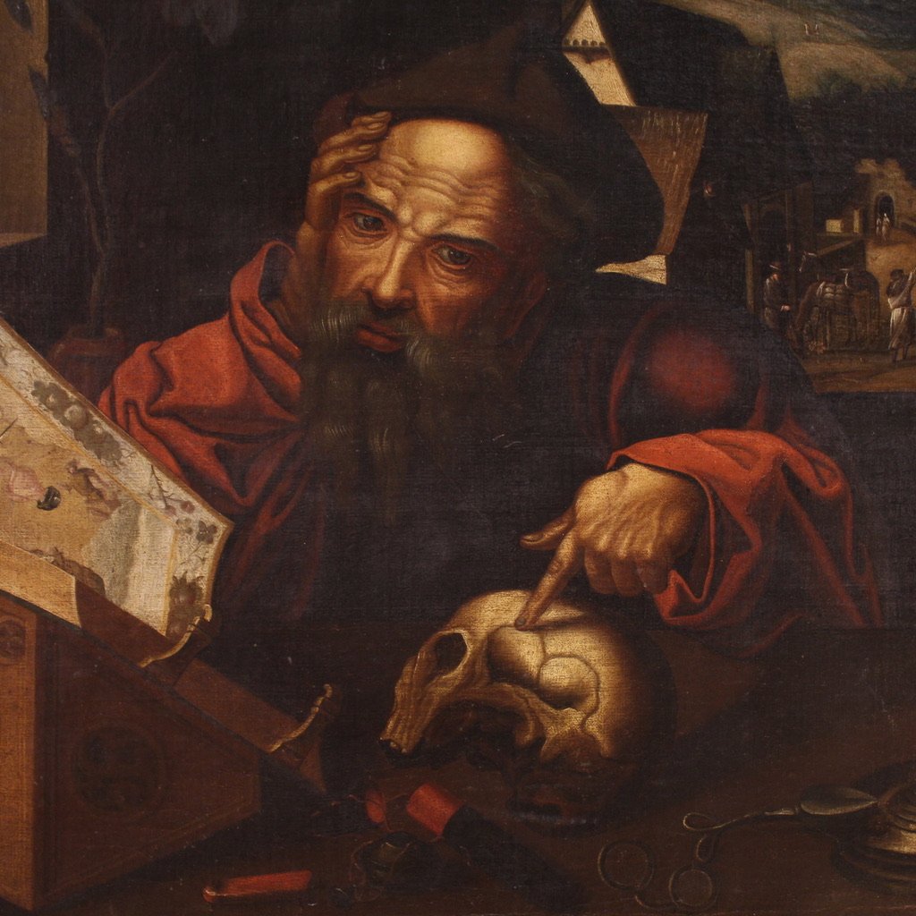 Flemish School Artist, Saint Jerome in His Study, 1620, Oil on Canvas