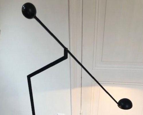 Flexible Black Floor Lamp from Soelken, Germany-JAG-1361737