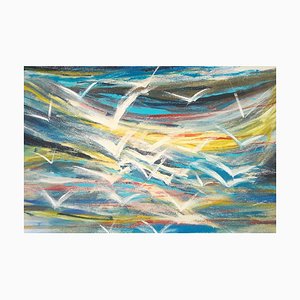 Flight of Seagulls - Acrylic on Plywood by M. Goeyens - 2018 2018-ZCI-756400