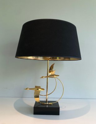 Flight of Wild Geese Lamp in Brass-BA-1365456