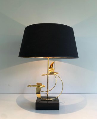 Flight of Wild Geese Lamp in Brass-BA-1365456