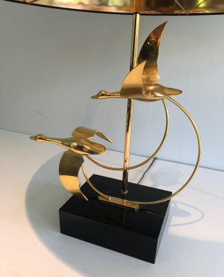 Flight of Wild Geese Lamp in Brass-BA-1365456