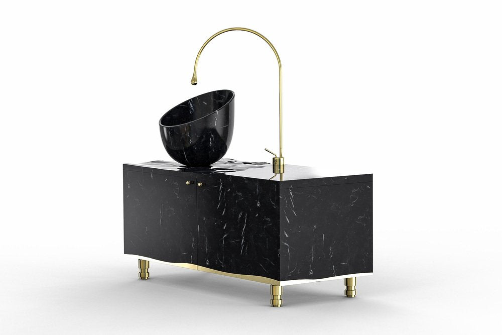 Float Washbasin and Cabinet by Marmi Serafini