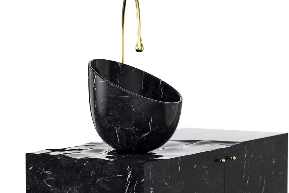 Float Washbasin and Cabinet by Marmi Serafini