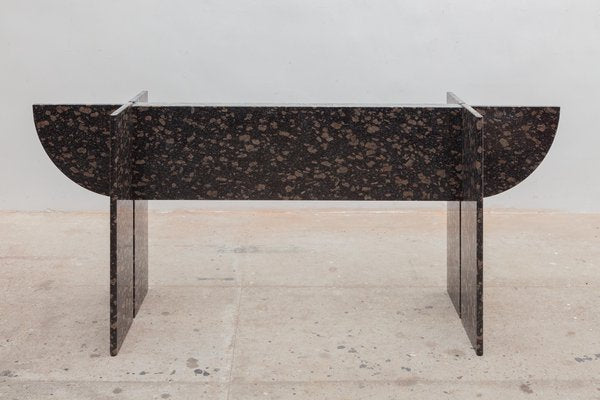 Floating Black and Gold Marble Dining or Conference Table, Italy, 1970s-KL-820715