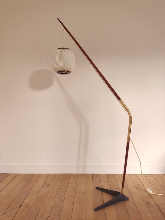 Floor Lamp attributed to Svend Aage Holm Sorensen, Denmark, 1950s