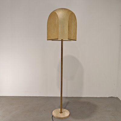 Floor Lamp in Brass and Fiberglass by Salvatore Gregorietti for Lamperti, 1960s-PRS-2043322