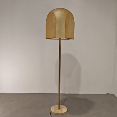 Floor Lamp in Brass and Fiberglass by Salvatore Gregorietti for Lamperti, 1960s-PRS-2043322