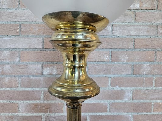 Floor Lamp in Brass and Marble, Italy, 1980s-ZUW-1799518