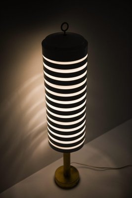 Floor Lamp in Brass and White Lacquered Metal attributed to Hans-Agne Jakobsson, 1950s-SC-2039391