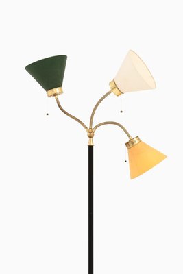 Floor Lamp in Brass, Black Metal and Original Shades attributed to Josef Frank, 1938-SC-1819610