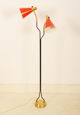 Floor Lamp in Brass & Lacquered Metal by Eskilstuna Elektro Fabriks Ab, 1960s-AX-1704654