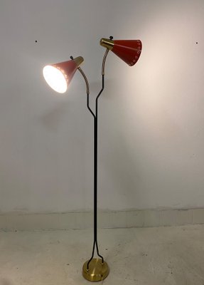 Floor Lamp in Brass & Lacquered Metal by Eskilstuna Elektro Fabriks Ab, 1960s-AX-1704654