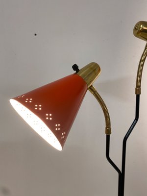 Floor Lamp in Brass & Lacquered Metal by Eskilstuna Elektro Fabriks Ab, 1960s-AX-1704654