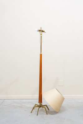 Floor Lamp in Bronze and Wood-UJE-1233482