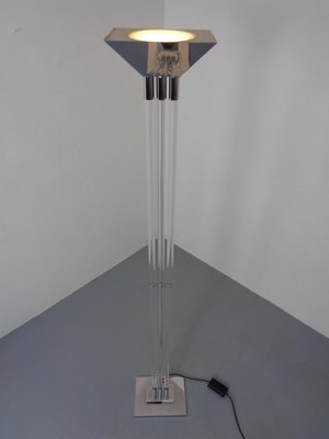 Floor Lamp in Chrome & Acrylic Glass from Vereinigte Werkstätten, Germany, 1970s-RDW-2028107